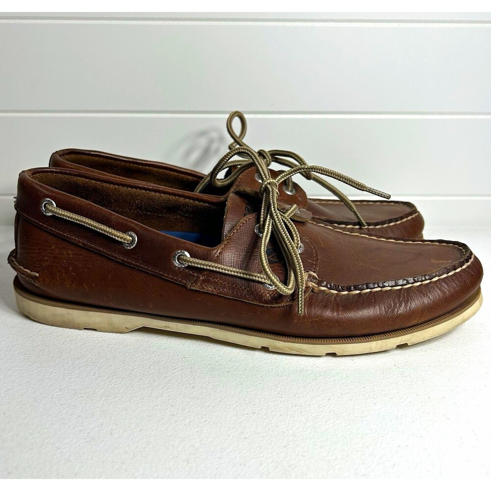 Sperry Top-Sider Men’s Boat Shoes Size 11M Brown Leather Lace Up STS15003